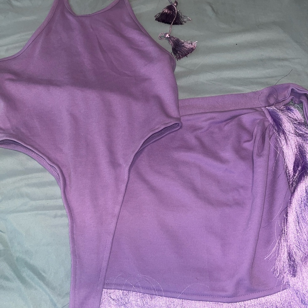Purple Skirt Set